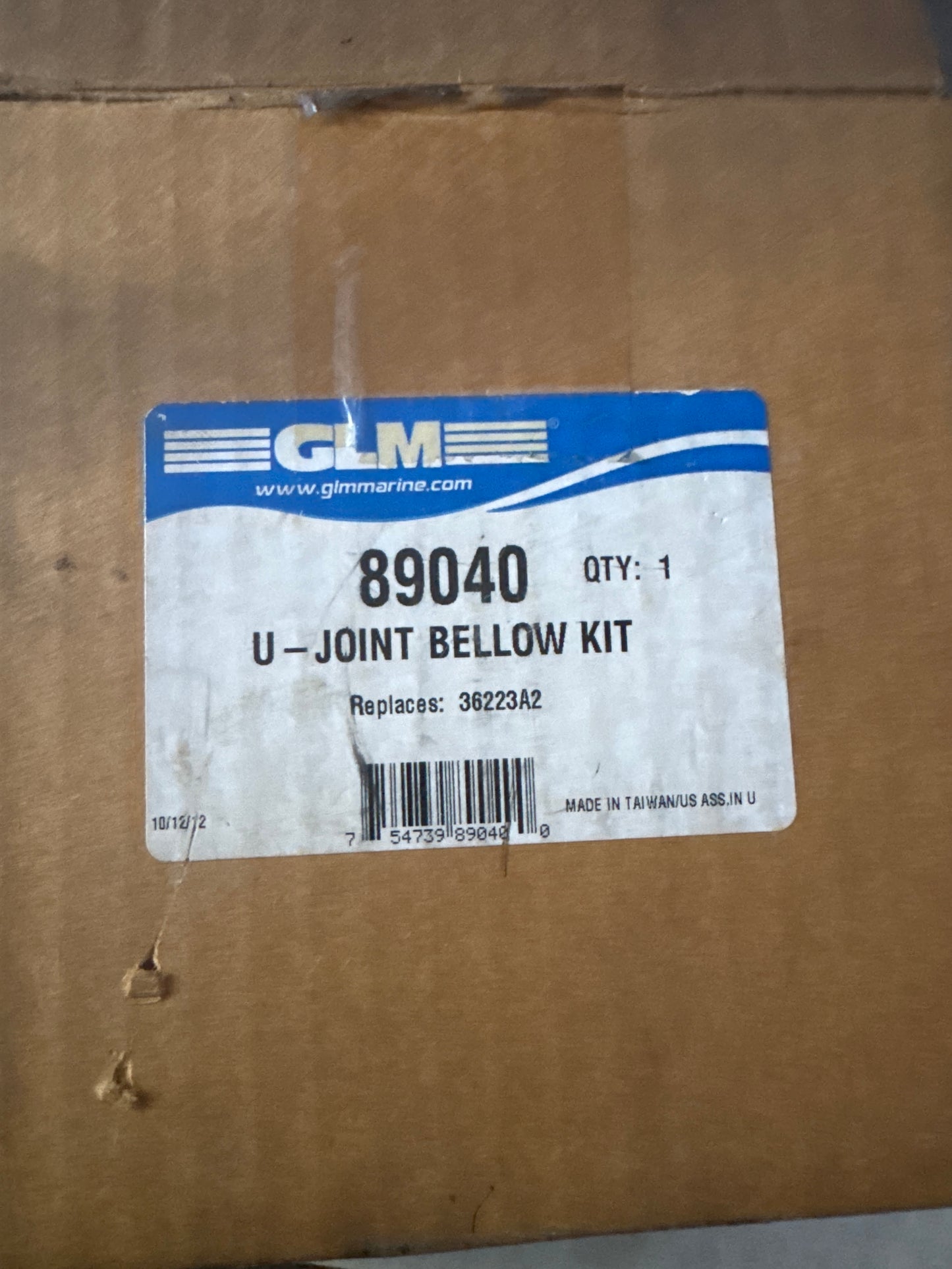 GLM 89040 U-Joint Bellow Kit – Replaces 36223A2 – Marine Sterndrive – New (Open Box)