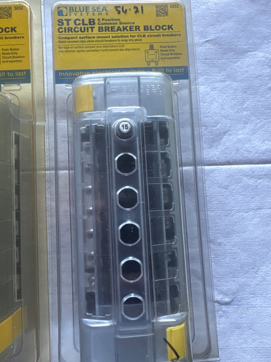 Blue Sea System St CLB 6-Circuit Breaker Block (Model 5052) 2 units