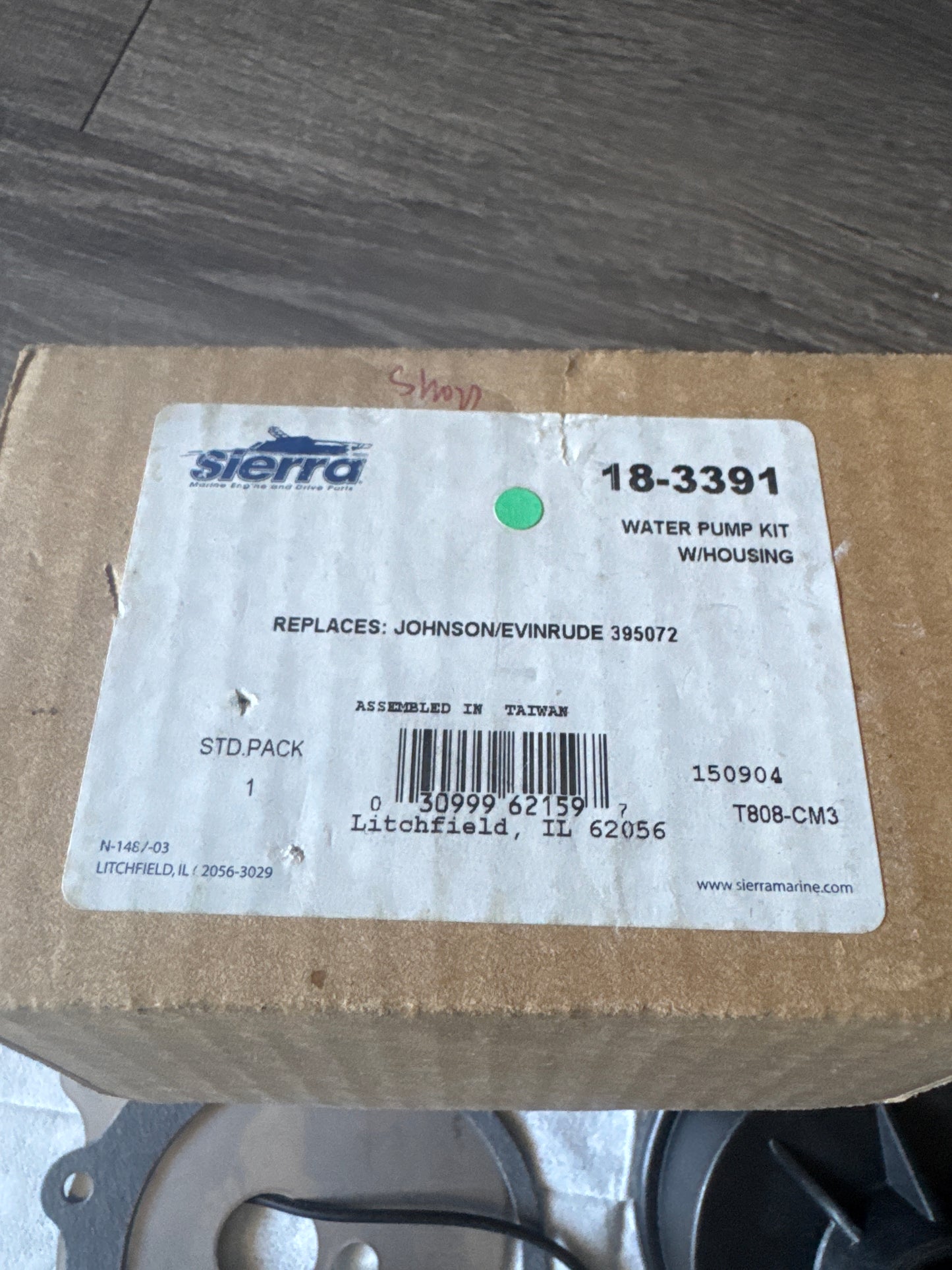 Sierra 18-3391 Water Pump Kit w/ Housing – Johnson/Evinrude Replacement (New Open Box)