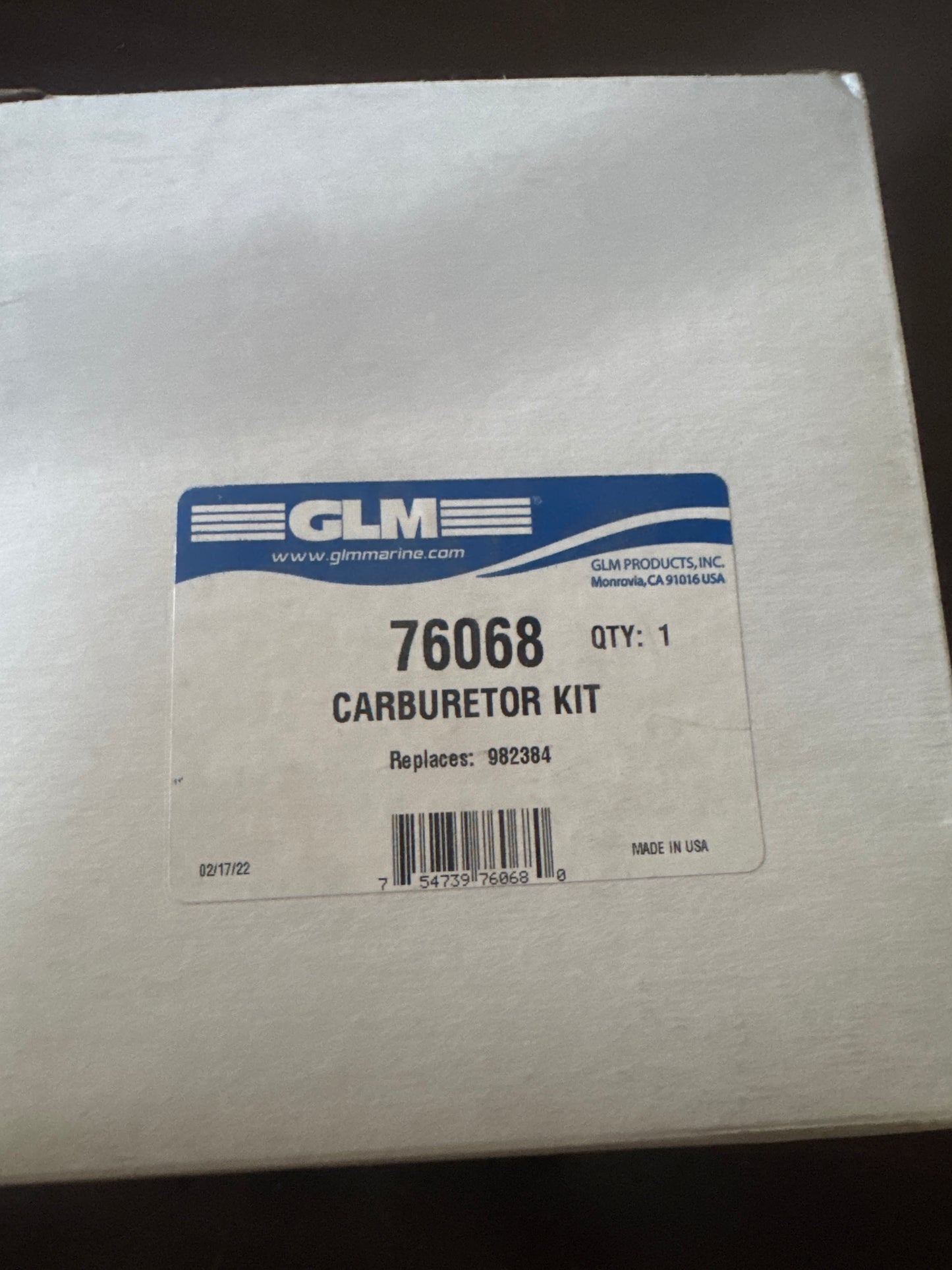GLM 76068 Carburetor Repair Kit – Replaces 982384 | Marine Engine Parts