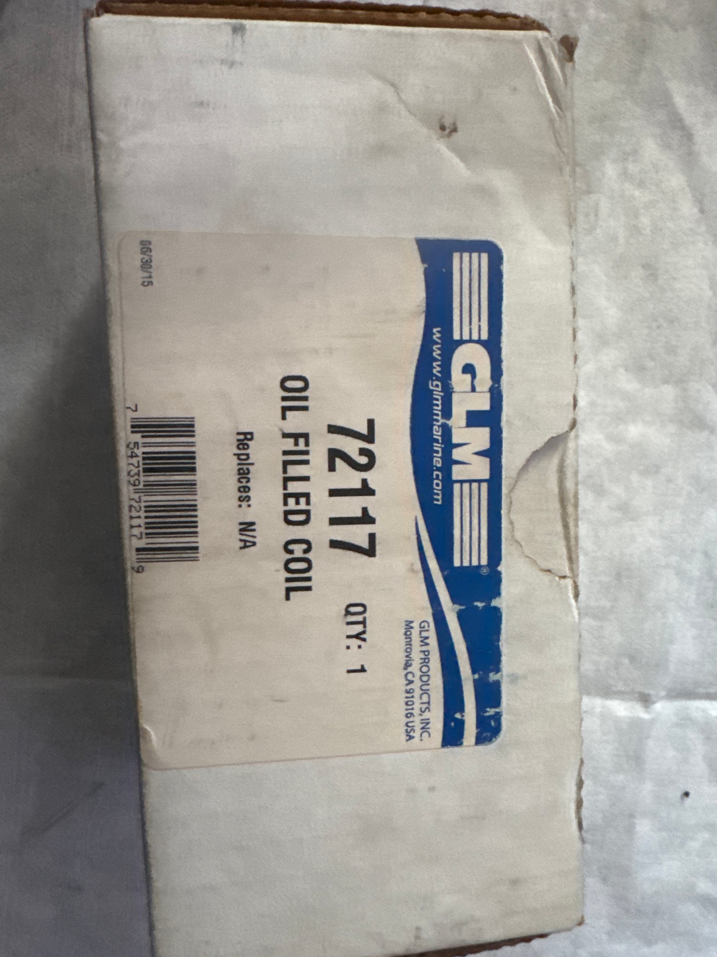 GLM 72117 Oil Filled Ignition Coil – Marine Engine – New (Open Box)