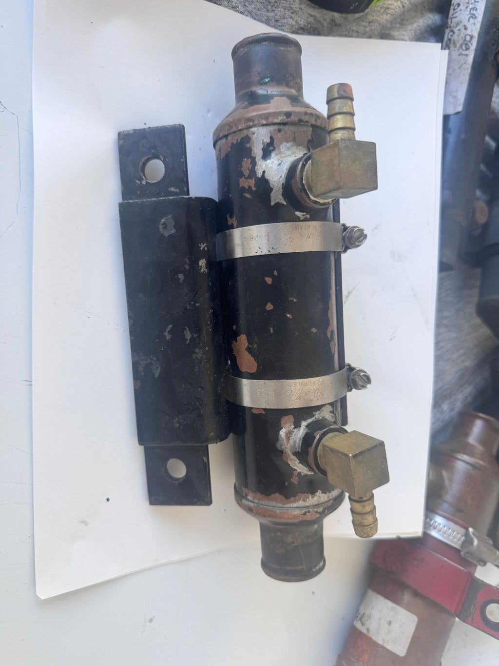 Mercury Mercruiser Stern Drive Power steering oil cooler with Mount