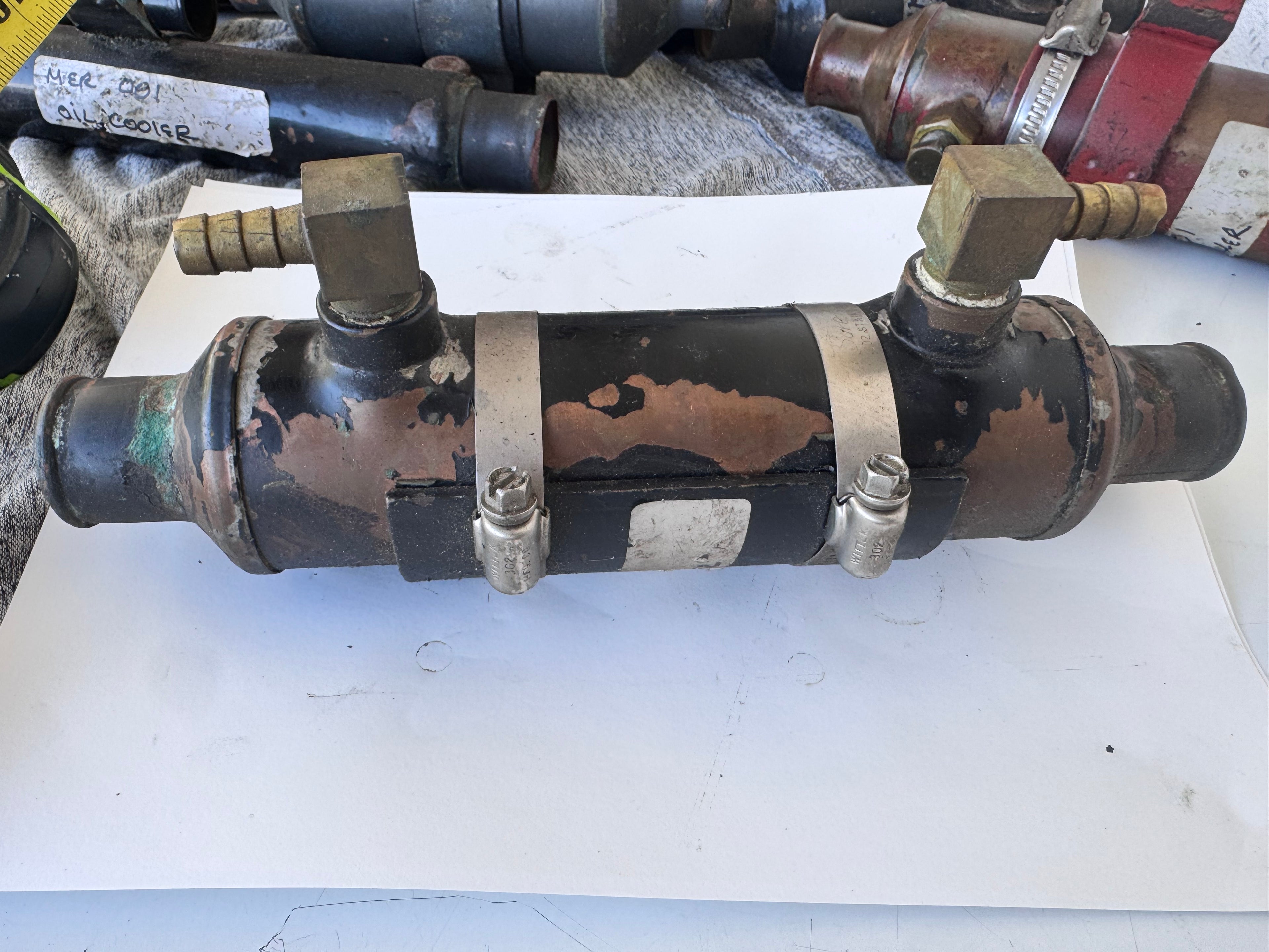 Mercury Mercruiser Stern Drive Power steering oil cooler with Mount