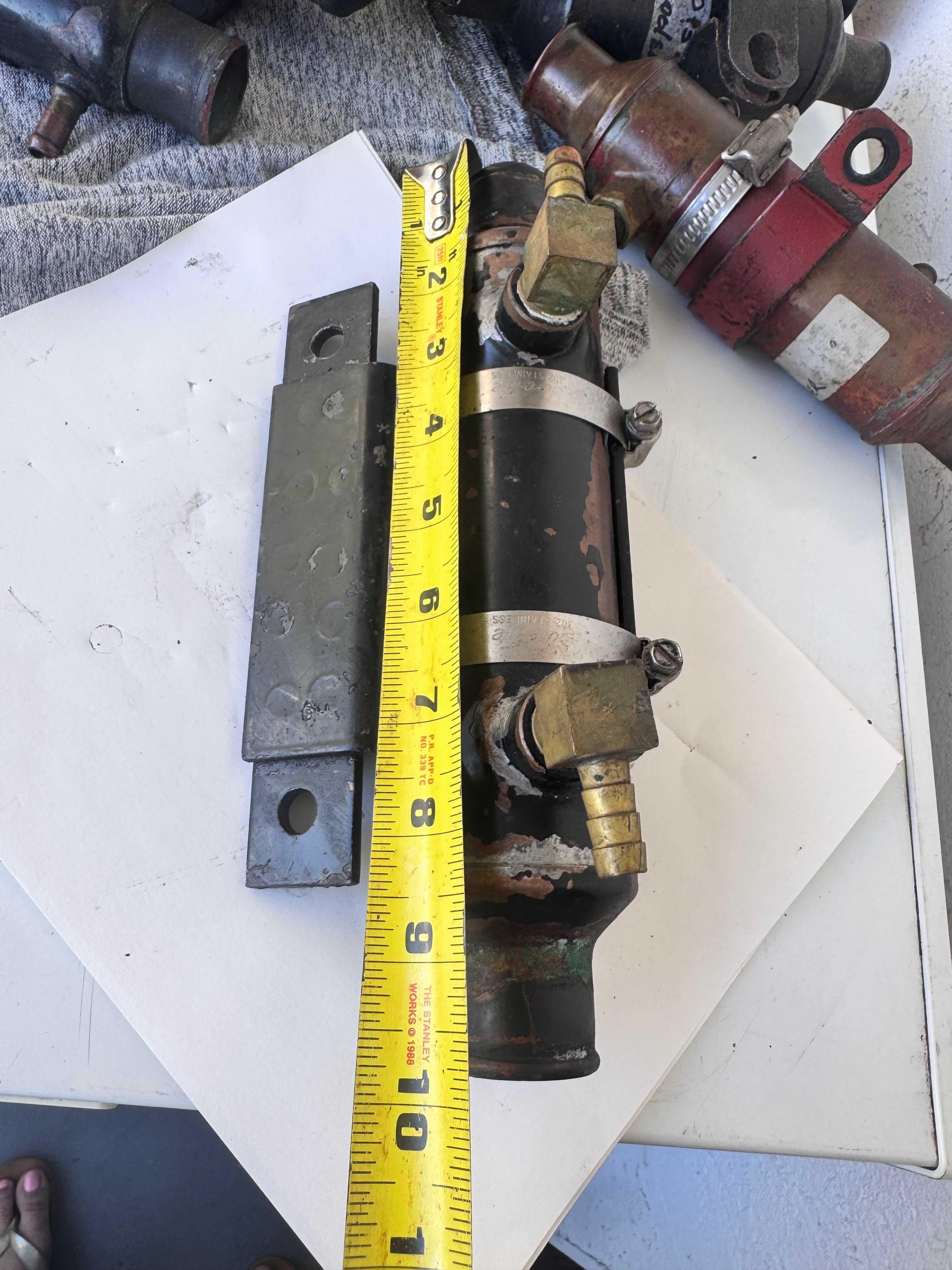 Mercury Mercruiser Stern Drive Power steering oil cooler with Mount