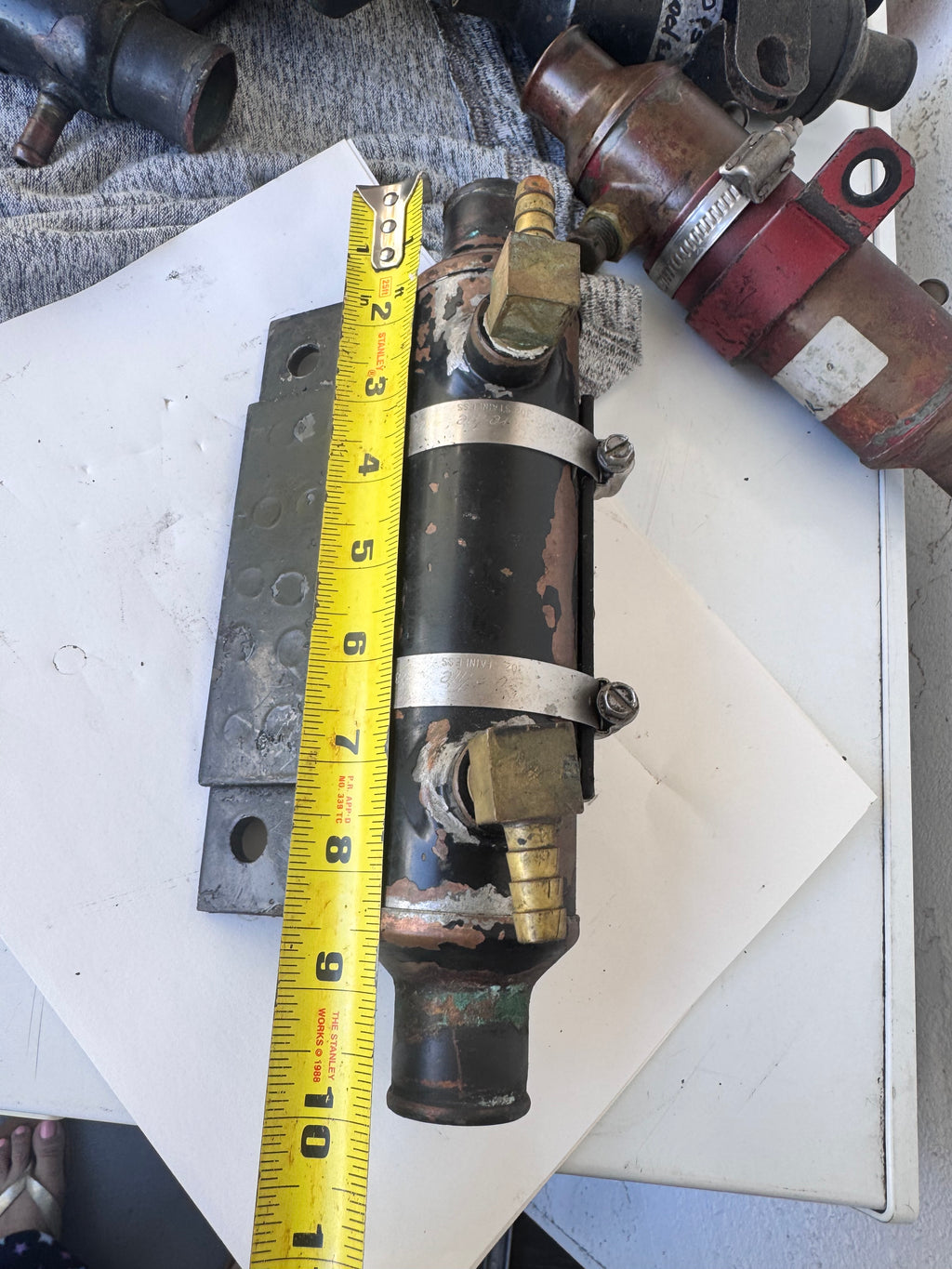 Mercury Mercruiser Stern Drive Power steering oil cooler with Mount